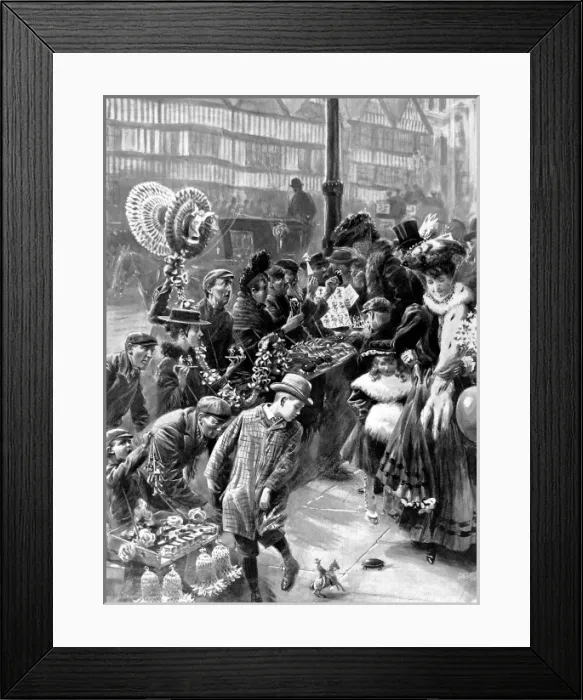 Framed Print : Penny Toy Sellers in Holborn, London, 1907 Framed Print : Penny Toy Sellers in Holborn, London, 1907