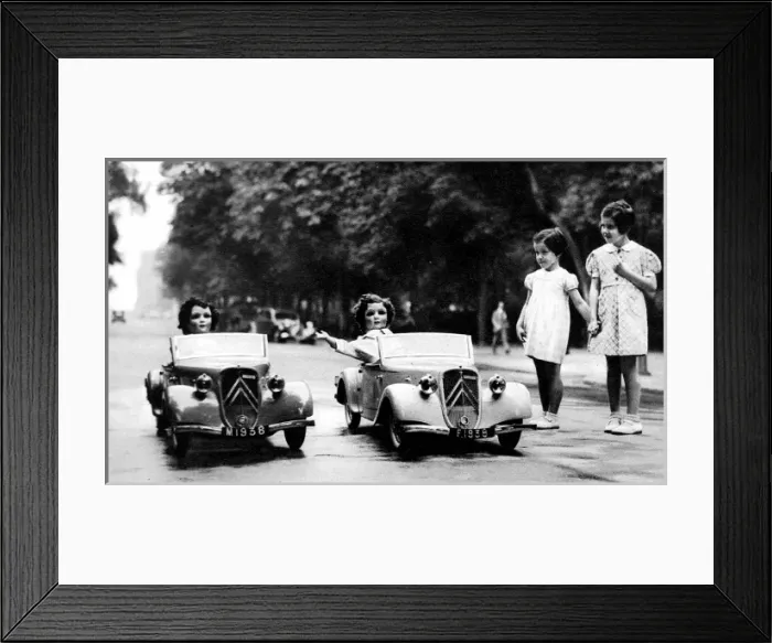 Framed Print : French Model Cars for the British Princesses, 1938 Framed Print : French Model Cars for the British Princesses, 1938