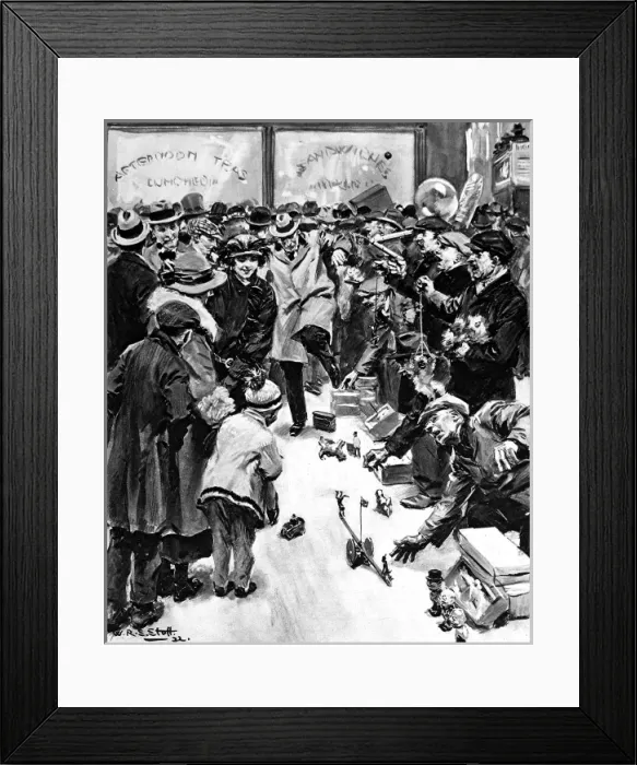 Framed Print : Street Toysellers and their wares, Strand, London, 1922