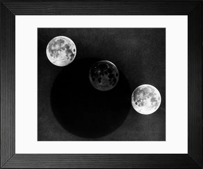 Framed Print : Illustration showing the Eclipse of the Moon, 1932