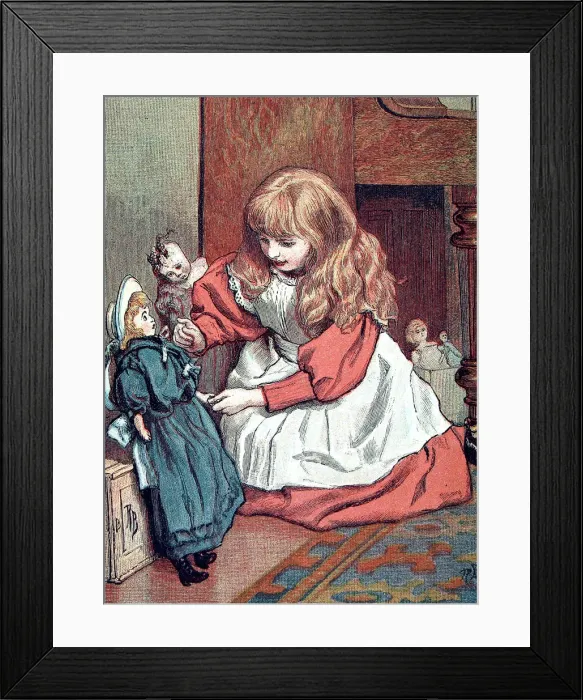 Framed Print : Little Girl playing with her Sailor Doll, 1888 Framed Print : Little Girl playing with her Sailor Doll, 1888
