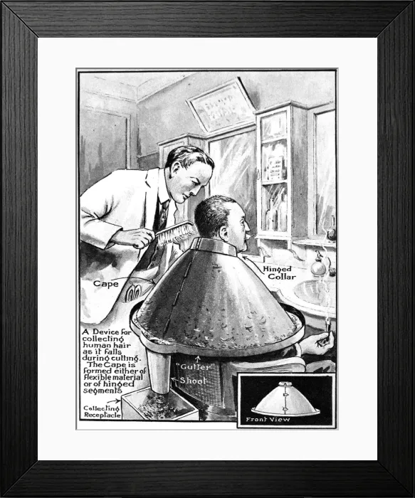 Framed Print : Hairdressers Collar, 1921 Framed Print : Hairdressers Collar, 1921