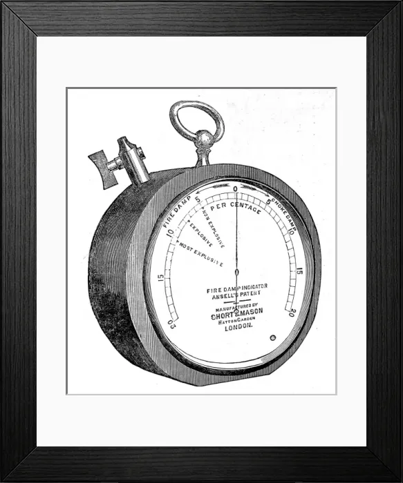 Framed Print : Ansells Fire-Damp Indicator, 1880 Framed Print : Ansells Fire-Damp Indicator, 1880