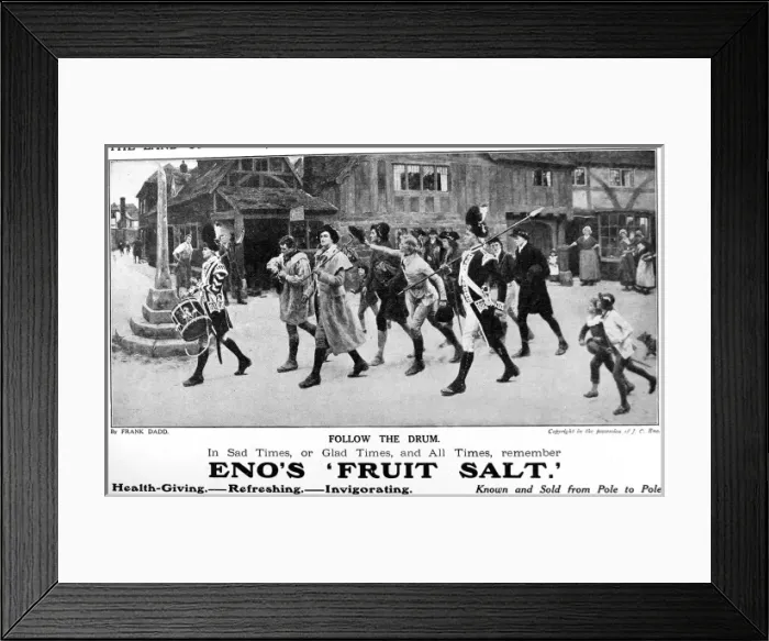 Framed Print : Enos fruit salt advertisement Framed Print : Enos fruit salt advertisement