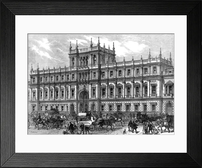 Framed Print : Burlington House, Piccadilly, London, 1873 Framed Print : Burlington House, Piccadilly, London, 1873
