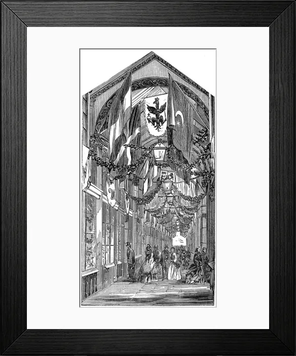 Framed Print : Burlington Arcade, Piccadilly, London, 1858 Framed Print : Burlington Arcade, Piccadilly, London, 1858