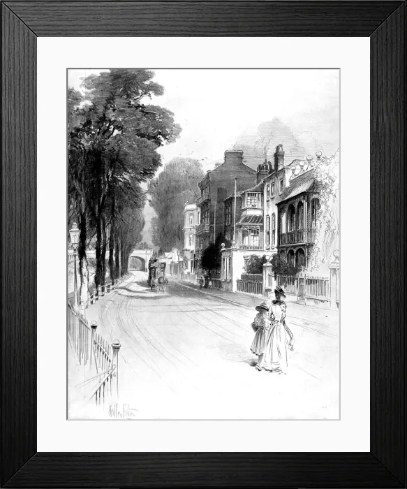 Framed Print : Barnes Terrace, London, 1902 Framed Print : Barnes Terrace, London, 1902