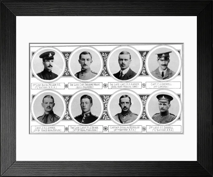 Framed Print : For Valour : British Officers and N. C. Os who have been aw