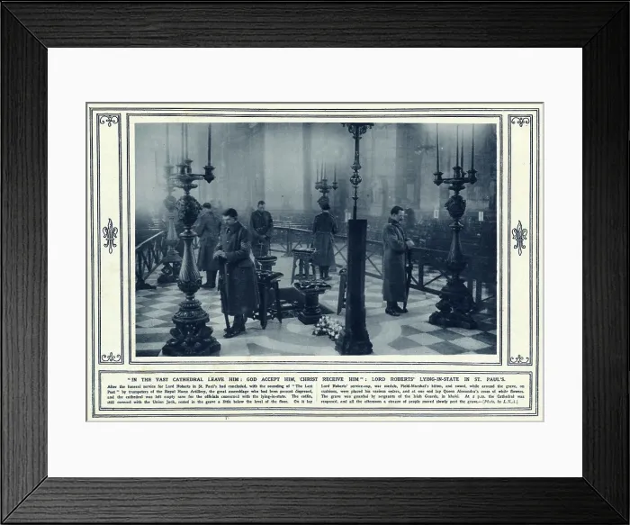 Framed Print : Lord Robert's lying-in-state in St Paul's