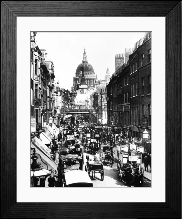 Framed Print : Fleet Street, London, c. 1880 Framed Print : Fleet Street, London, c. 1880