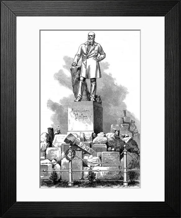 Framed Print : Monument to Friedrich Ludwig Jahn, Berlin, 1873