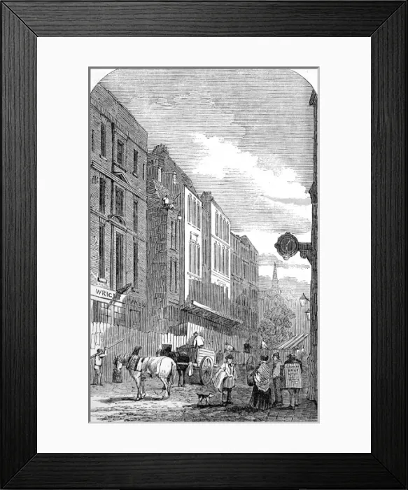 Framed Print : Cannon Street, London, 1852 Framed Print : Cannon Street, London, 1852
