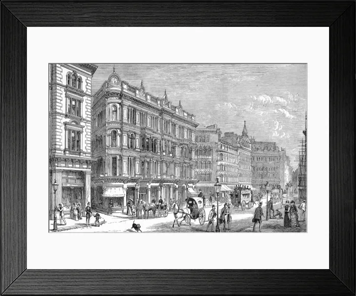 Framed Print : Queen Victoria Street, London, 1874