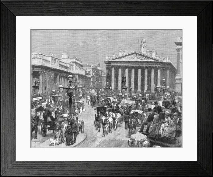 Framed Print : Bank, London, 1887