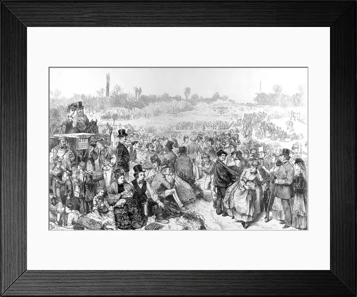 Framed Print : Holiday-makers on Hampstead Heath, London, 1872 Framed Print : Holiday-makers on Hampstead Heath, London, 1872