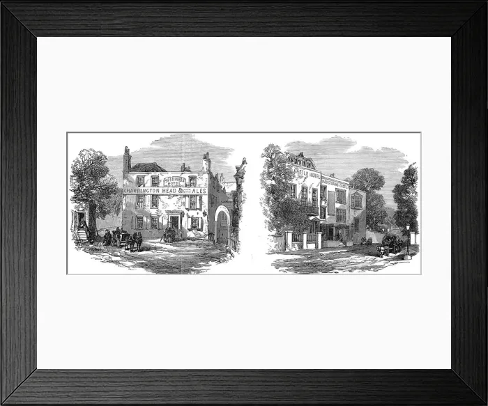 Framed Print : Spaniards Hotel and Jack Straws Castle, Hampstead, 1871 Framed Print : Spaniards Hotel and Jack Straws Castle, Hampstead, 1871