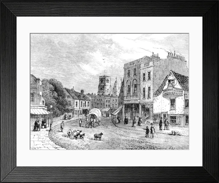 Framed Print : Hackney, London, c. 1840 Framed Print : Hackney, London, c. 1840
