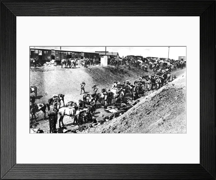 Framed Print : The war in South Africa, where railways and armoured trains were much used Framed Print : The war in South Africa, where railways and armoured trains were much used