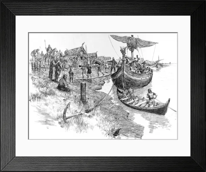 Framed Print : The Danish Aldwych Settlement, 11th century Framed Print : The Danish Aldwych Settlement, 11th century