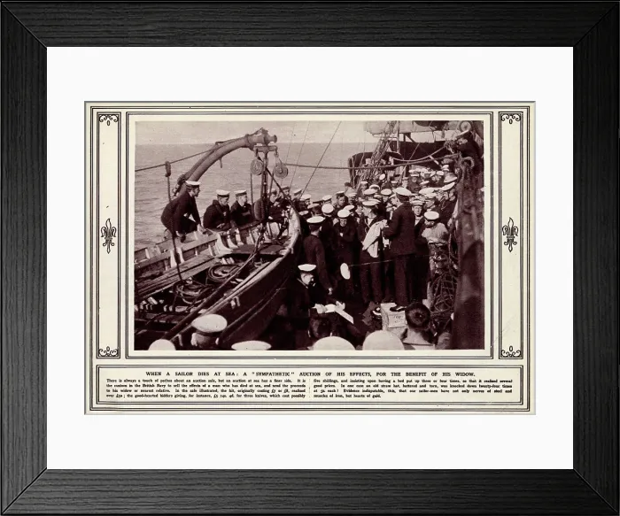Framed Print : British Navy to sell the effects of the who has died at sea Framed Print : British Navy to sell the effects of the who has died at sea