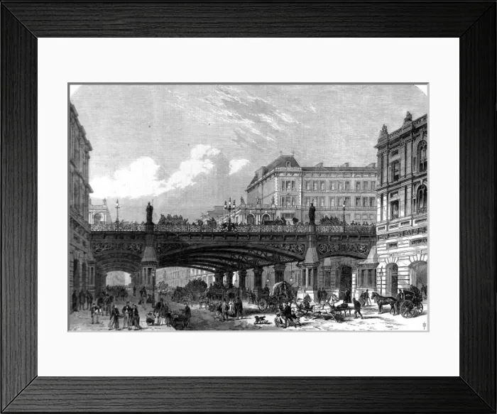 Framed Print : The Holborn Valley Viaduct, London, 1867 Framed Print : The Holborn Valley Viaduct, London, 1867