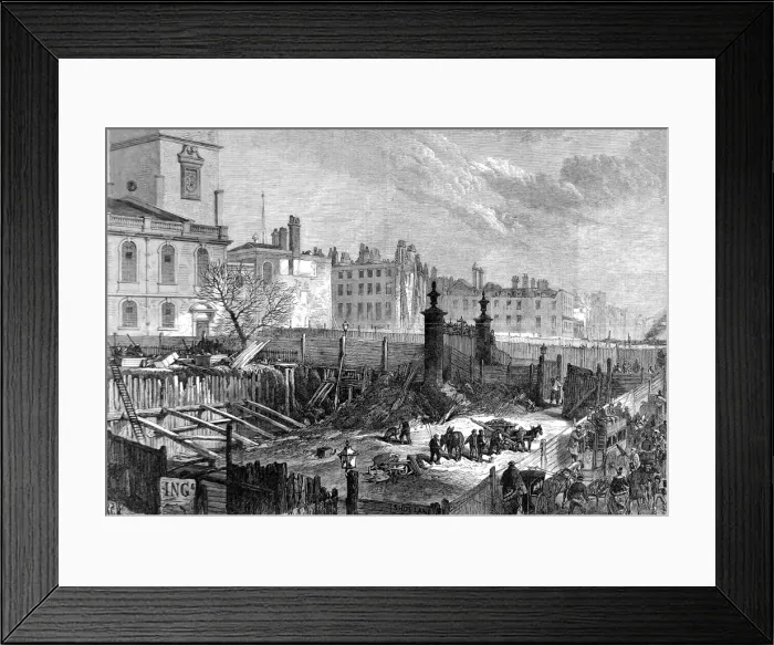 Framed Print : Construction of the Holborn Valley Viaduct, London, 1867 Framed Print : Construction of the Holborn Valley Viaduct, London, 1867