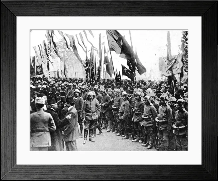 Framed Print : Turkish troops listening to the Sheikh-Ul-Islams proclamation in Constantinople Framed Print : Turkish troops listening to the Sheikh-Ul-Islams proclamation in Constantinople