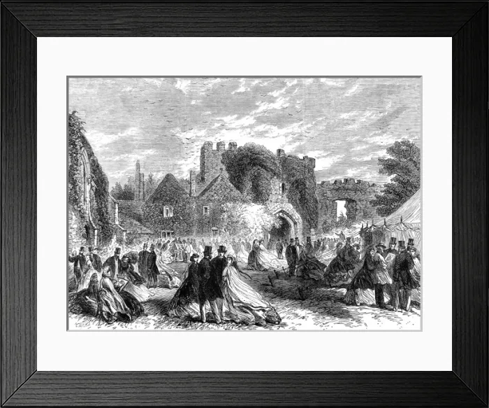 Framed Print : Sussex Archaeological Society Meeting at Amberley Castle, 18