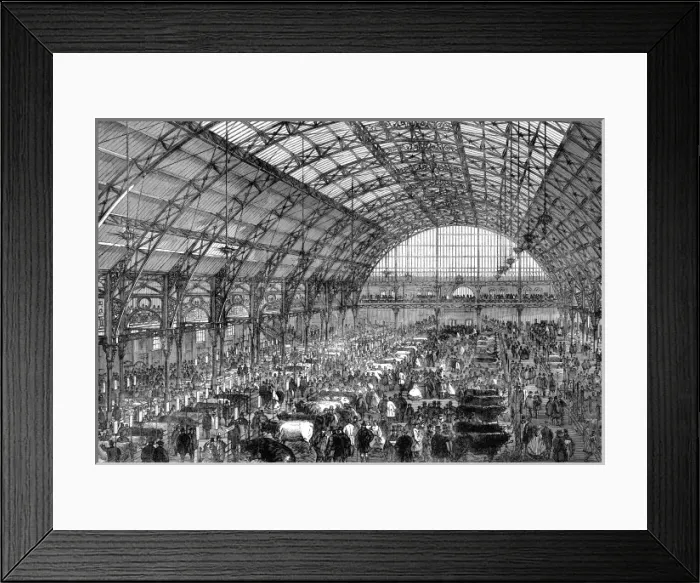 Framed Print : Smithfield Cattle Show, Agricultural Hall, Islington, 1862 Framed Print : Smithfield Cattle Show, Agricultural Hall, Islington, 1862