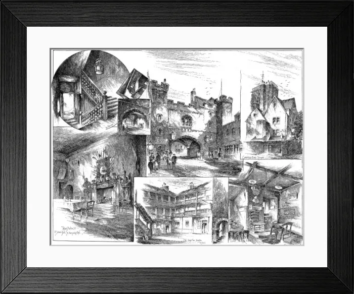 Framed Print : Views of Old Islington and Clerkenwell, London, 1884 Framed Print : Views of Old Islington and Clerkenwell, London, 1884