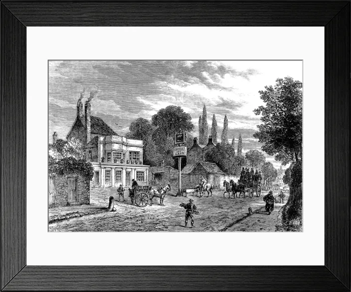 Framed Print : The Bull and Last Inn, Kentish Town, 19th century Framed Print : The Bull and Last Inn, Kentish Town, 19th century
