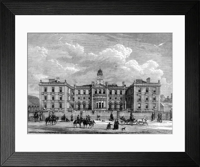 Framed Print : The Officers Quarters, Knightsbridge Barracks, 1880 Framed Print : The Officers Quarters, Knightsbridge Barracks, 1880