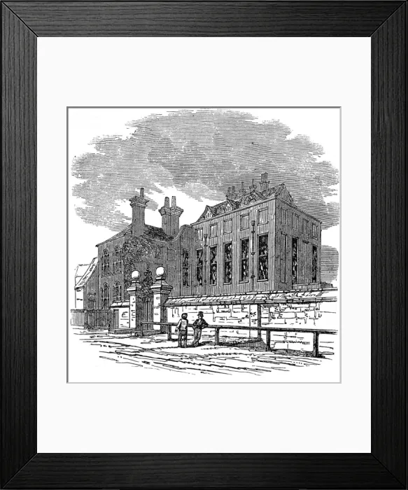 Framed Print : John Tradescants House, South Lambeth, 1846