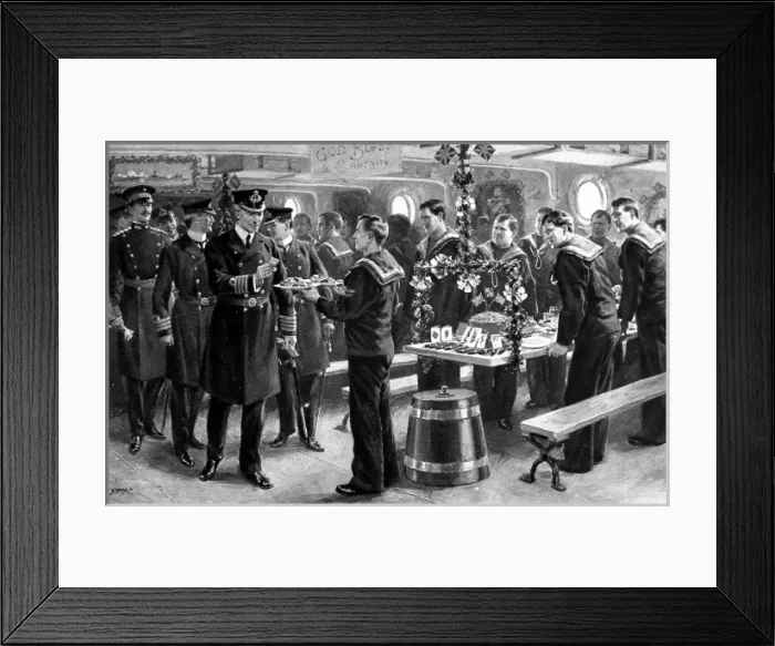Framed Print : Christmas day on board a ship in the North Sea Framed Print : Christmas day on board a ship in the North Sea
