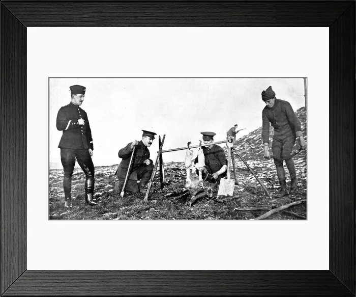 Framed Print : Cooking the Christmas geese at the front