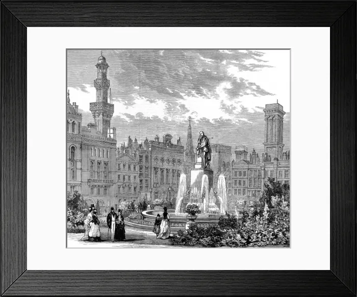 Framed Print : Leicester Square, London, 1874
