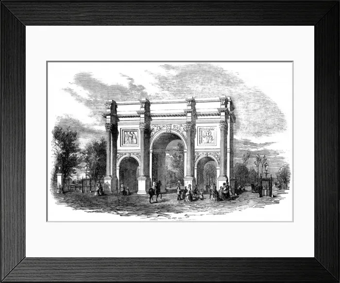 Framed Print : Marble Arch, London, 1851 Framed Print : Marble Arch, London, 1851