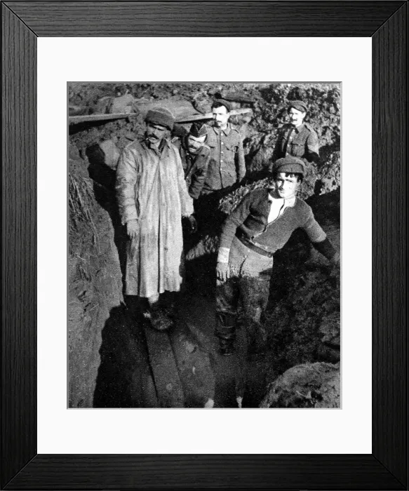Framed Print : British soldiers mending trenches Framed Print : British soldiers mending trenches