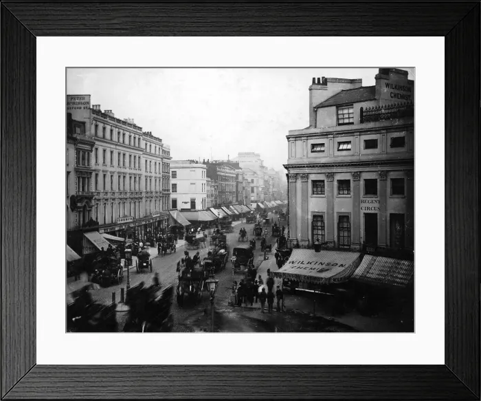 Framed Print : Oxford Circus, London, c. 1880 Framed Print : Oxford Circus, London, c. 1880