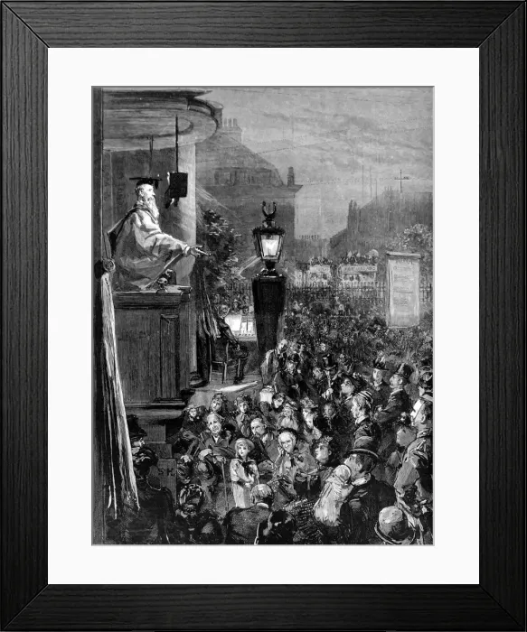 Framed Print : Open air Pulpit at Holy Trinity Church, London, 1893 Framed Print : Open air Pulpit at Holy Trinity Church, London, 1893