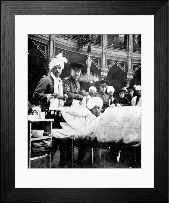 Framed Print : A Gurkha boy soldier, with whom King George V talked, at Brighton Pavillion Framed Print : A Gurkha boy soldier, with whom King George V talked, at Brighton Pavillion
