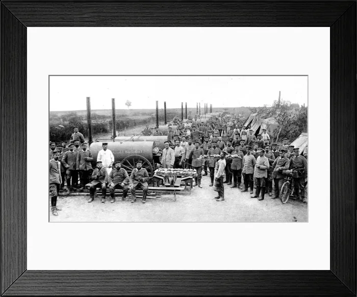Framed Print : War bread for the German army, a group of field bakeries Framed Print : War bread for the German army, a group of field bakeries