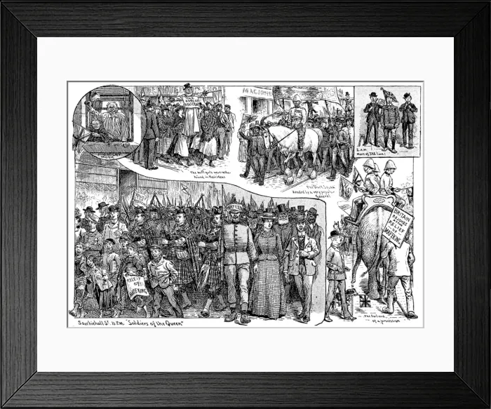 Framed Print : Celebrations in Glasgow after the Relief of Mafeking, 1900 Framed Print : Celebrations in Glasgow after the Relief of Mafeking, 1900