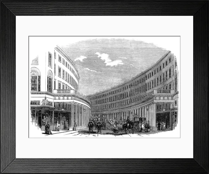 Framed Print : Regents Quadrant, London, 1848 Framed Print : Regents Quadrant, London, 1848