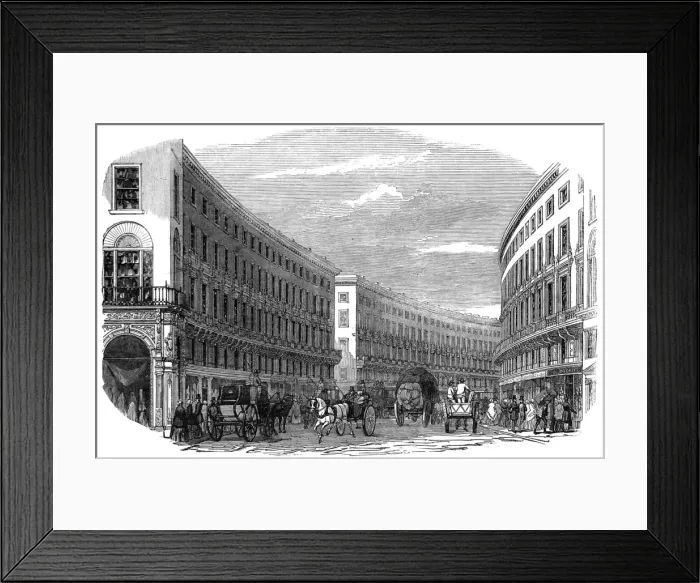 Framed Print : Regents Quadrant, London, 1848