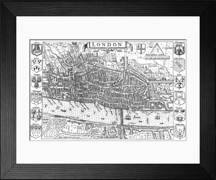 Framed Print : Map of London Framed Print : Map of London