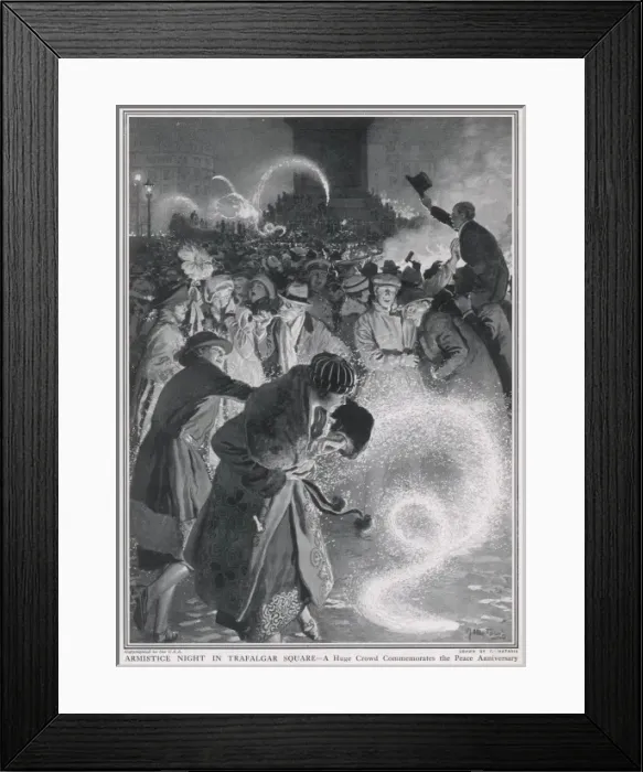 Framed Print : Armistice Night in Trafalgar Square, London