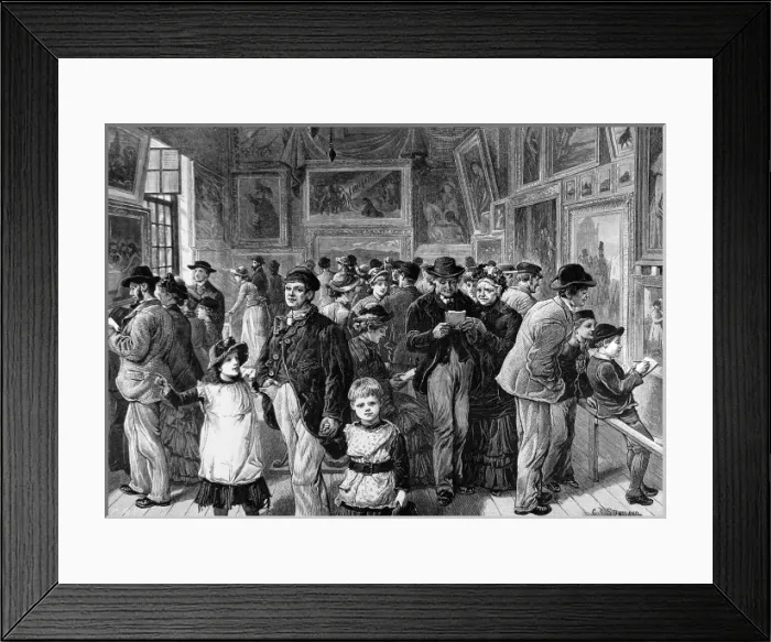 Framed Print : Art Exhibition in Whitechapel, London, 1884