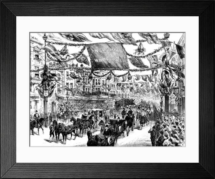 Framed Print : Queen Victorias visit to East London, 1887