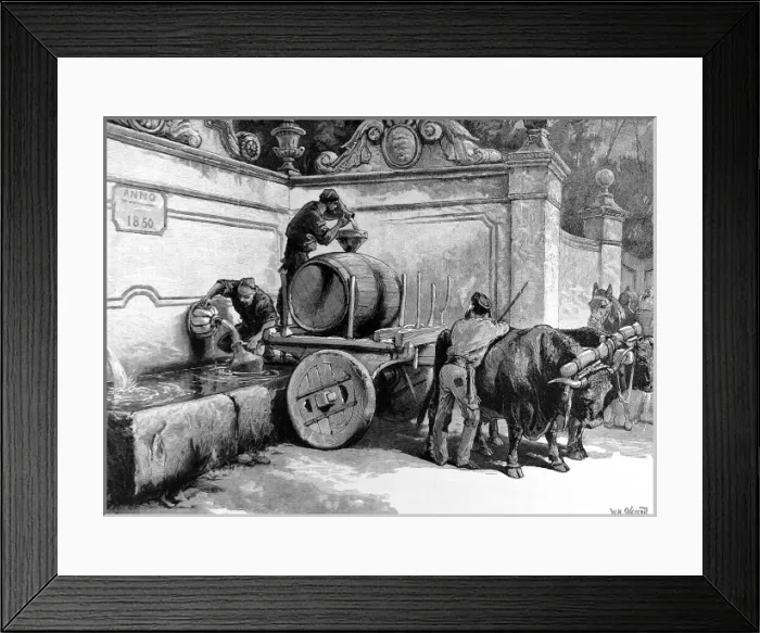 Framed Print : Water Fountain near Lisbon, 1883 Framed Print : Water Fountain near Lisbon, 1883